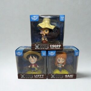 One Piece FlyGuys Vinyl Figure Set - Luffy, Nami, Usopp - NIB Bundle